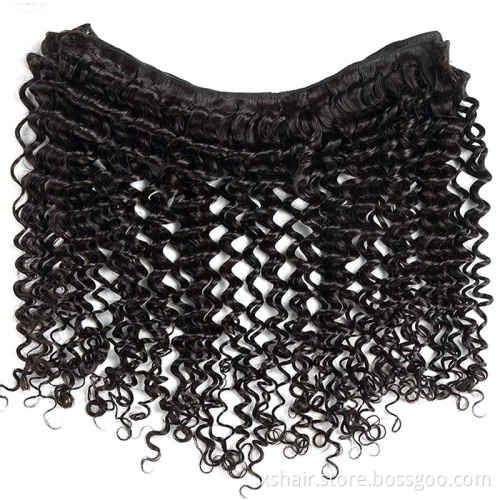 Curly human hair bundles with lace closure frontal 10a grade hair peruvian virgin human hair bundles
